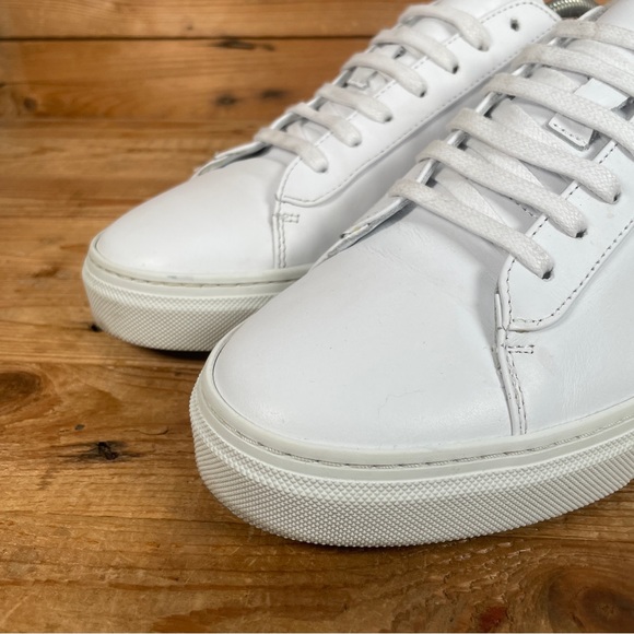 REISS Finley Trainers Size UK 9 Mens White Grey Leather Suede Lace Up Low Shoes - Picture 8 of 14